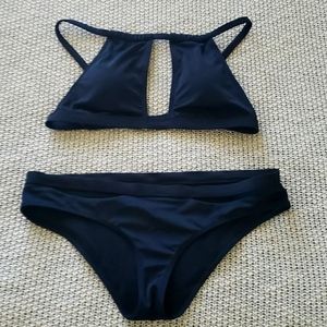 AdoreMe Swim Set (Black, Top S, Bottoms M)